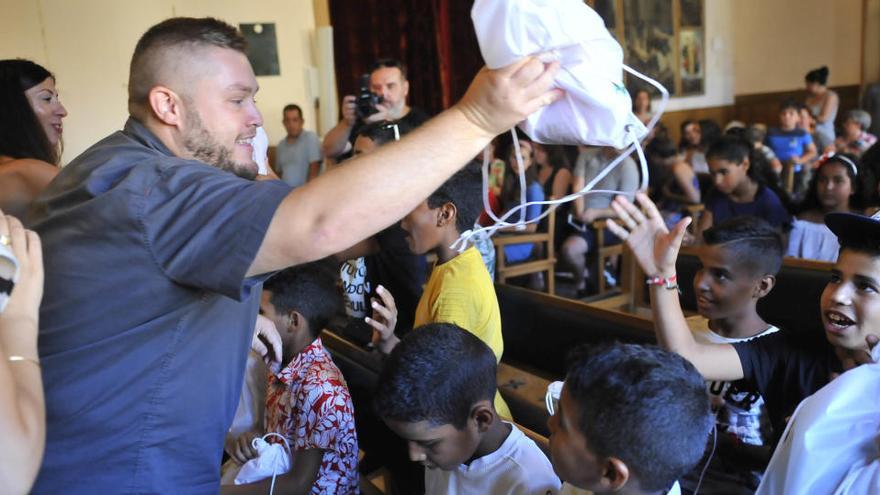 Recibimiento de los niños saharauis en Elche el pasado verano