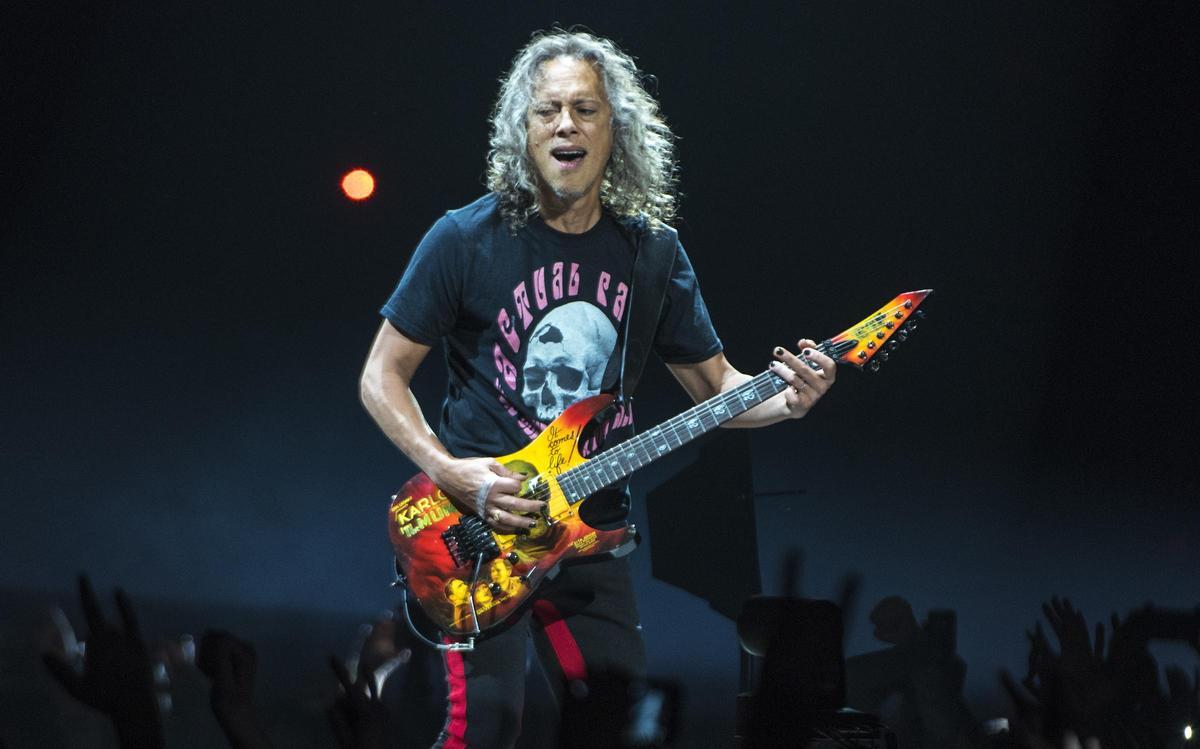 Kirk Hammett, en un concierto de Metallica en Barcelona en 2018.