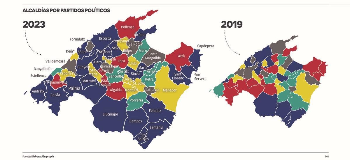 Karte regierende Parteien Mallorca.