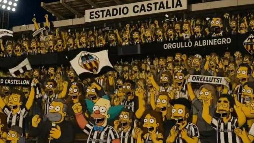 PLAY-OFF SIMPSON | La intro de Los Simpson se viste de albinegro para animar al Castellón en el play-off