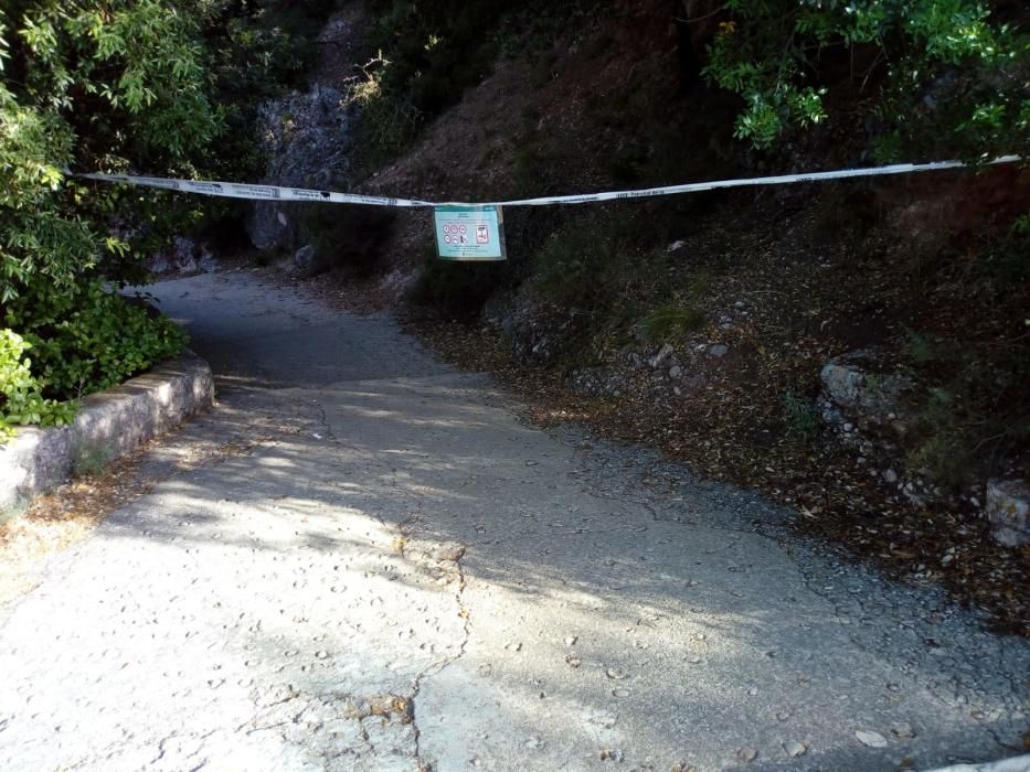 Tancats els accesos al Parc Natural de Montserrat