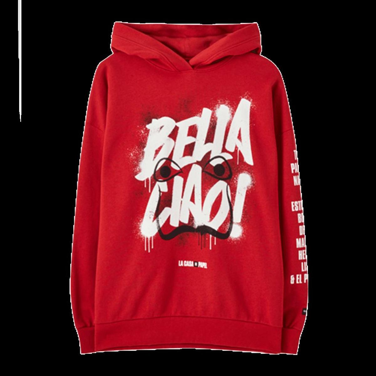 Sudadera Bella Ciao de Pull&amp;Bear (Precio: 29,99 euros)