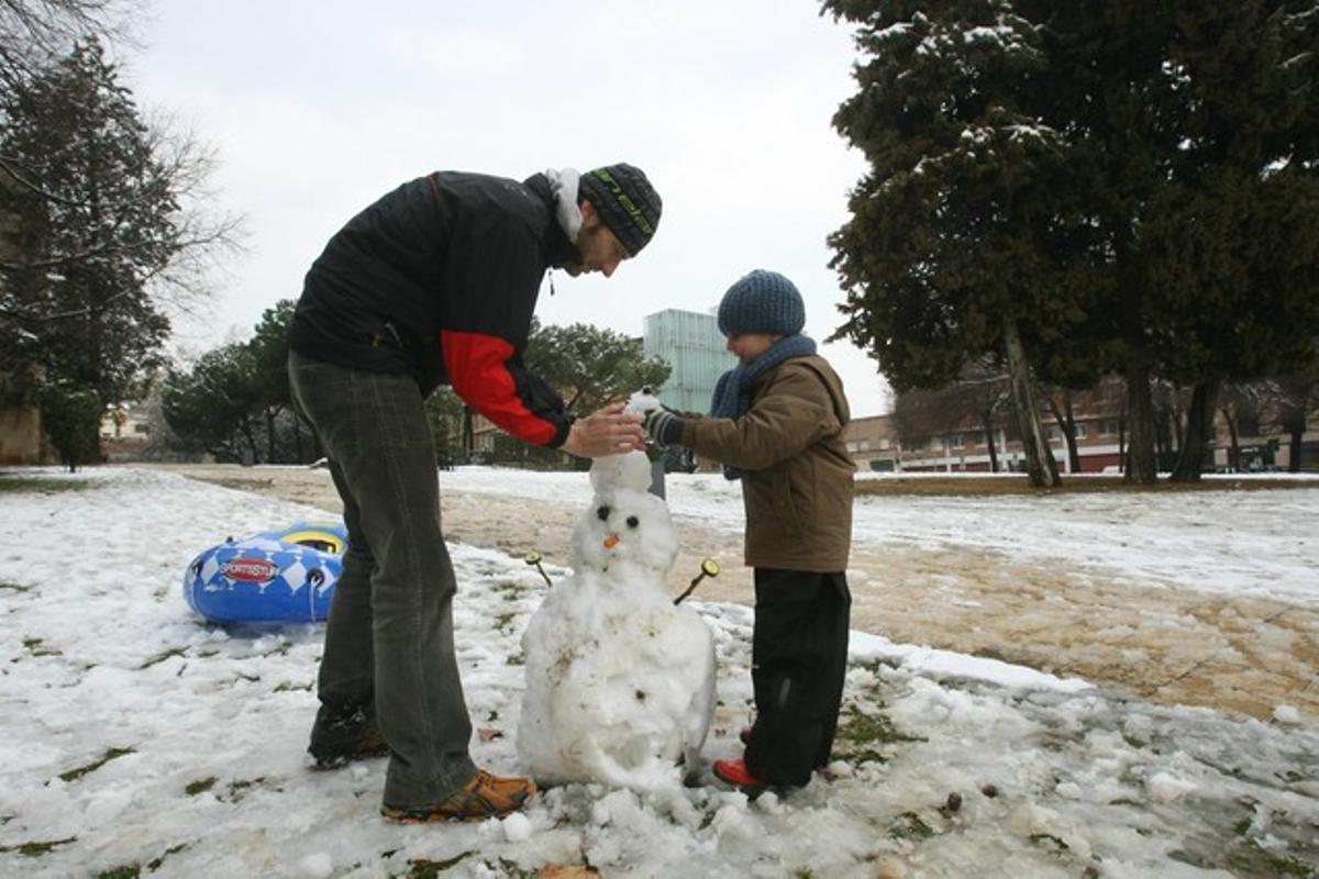 Ninots de neu, a Sant Cugat del Vallès.