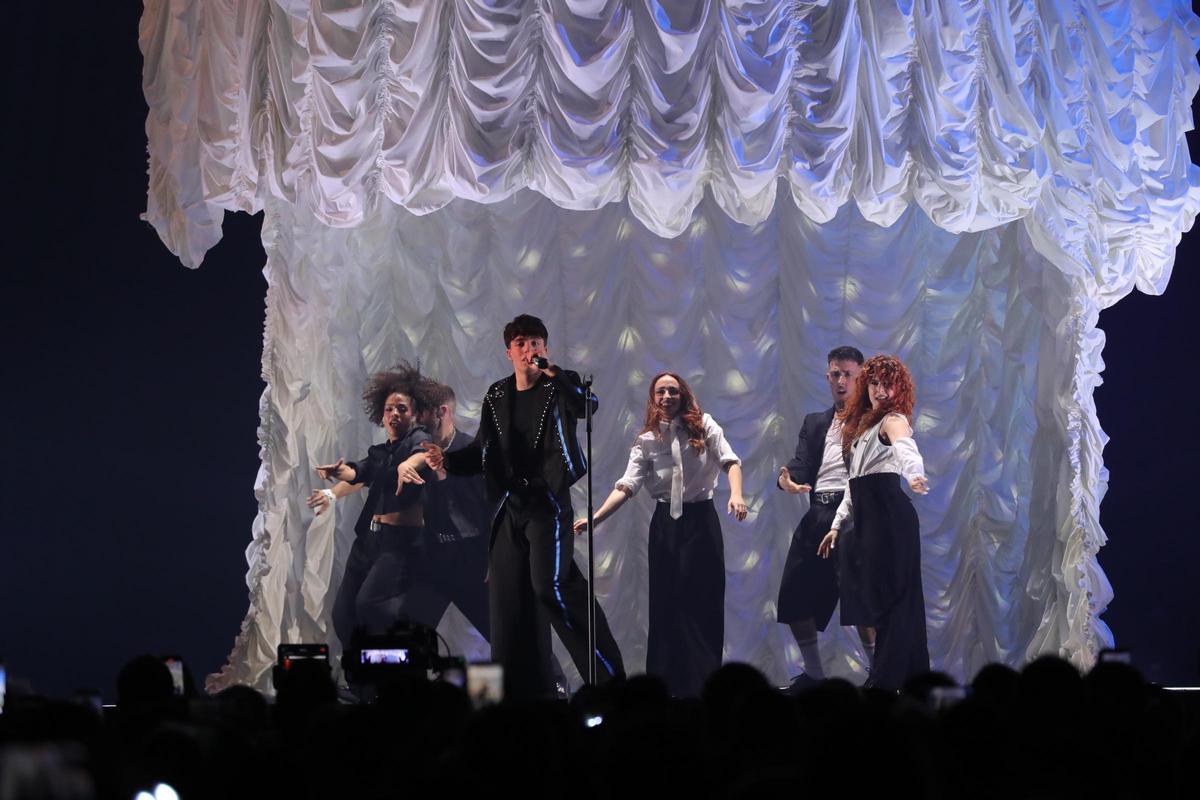 Izan Llunas, durante un momento de su actuación