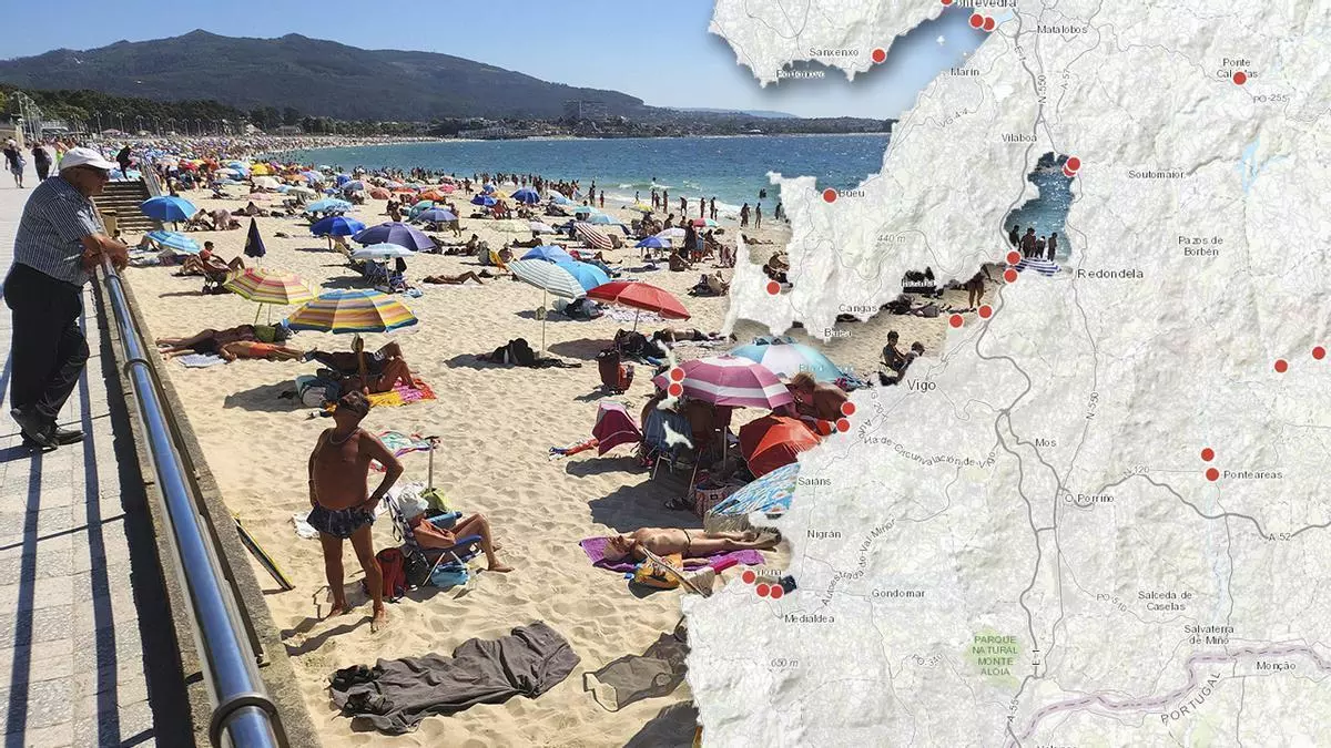 Los 20 puntos negros donde este verano se detectaron aguas desfavorables para el baño en Vigo y su área