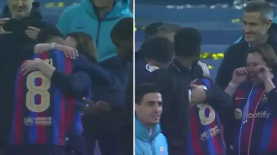 Pedri emociona a Europa tras este enternecedor momento con su madre al ganar la Supercopa