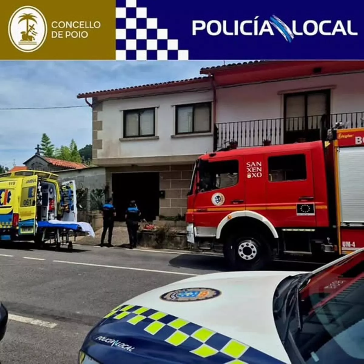 Rescatan a una nonagenaria en Poio que llevaba tres días tirada en el suelo de su casa
