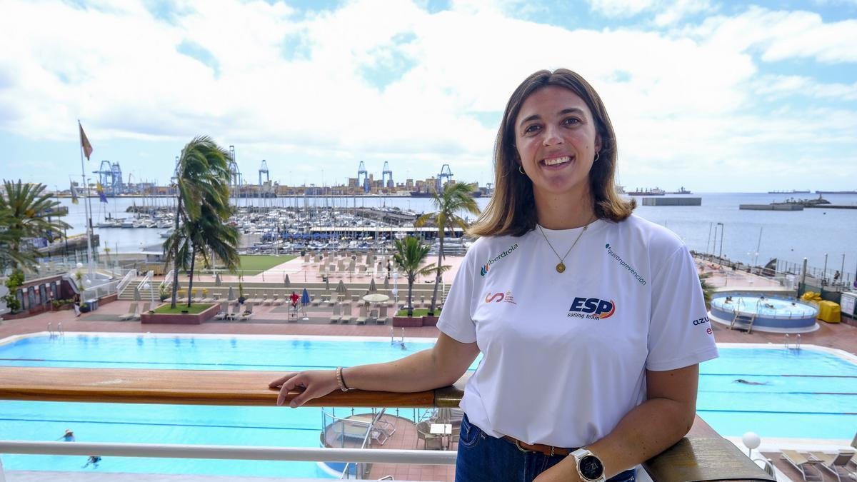 María Cantero, en las instalaciones del RC Náutico de Gran Canaria.