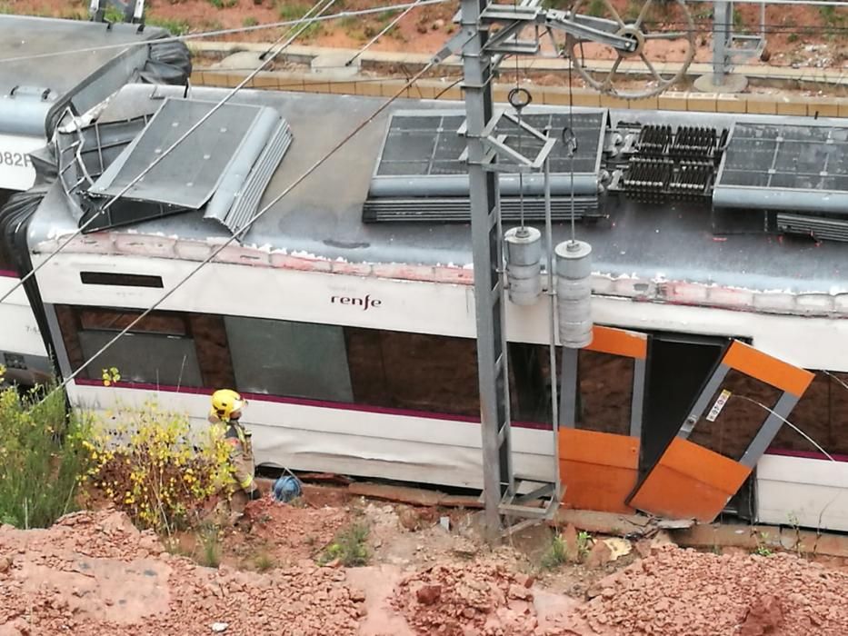 Un tren descarrila a Vacarisses