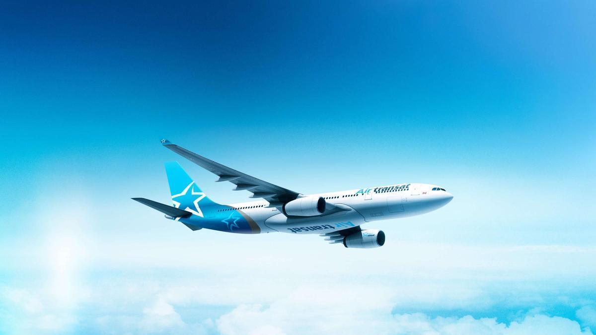 Un avión de la compañía aérea Air Transat.