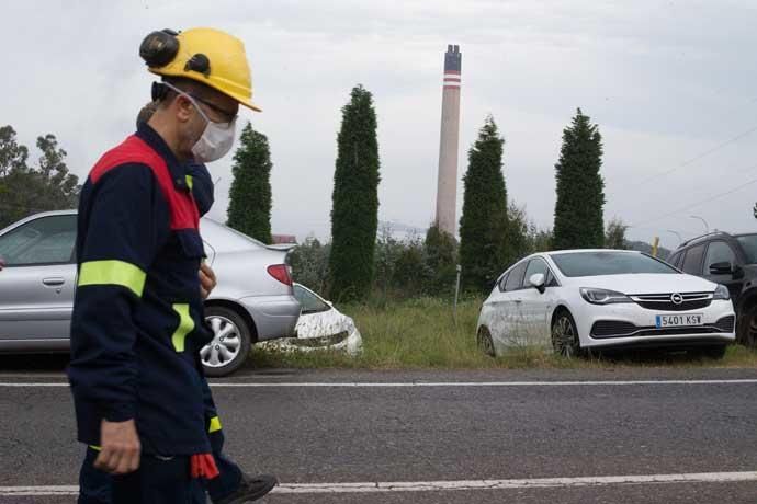 Protestas contra los despidos en Alcoa San Cibrao