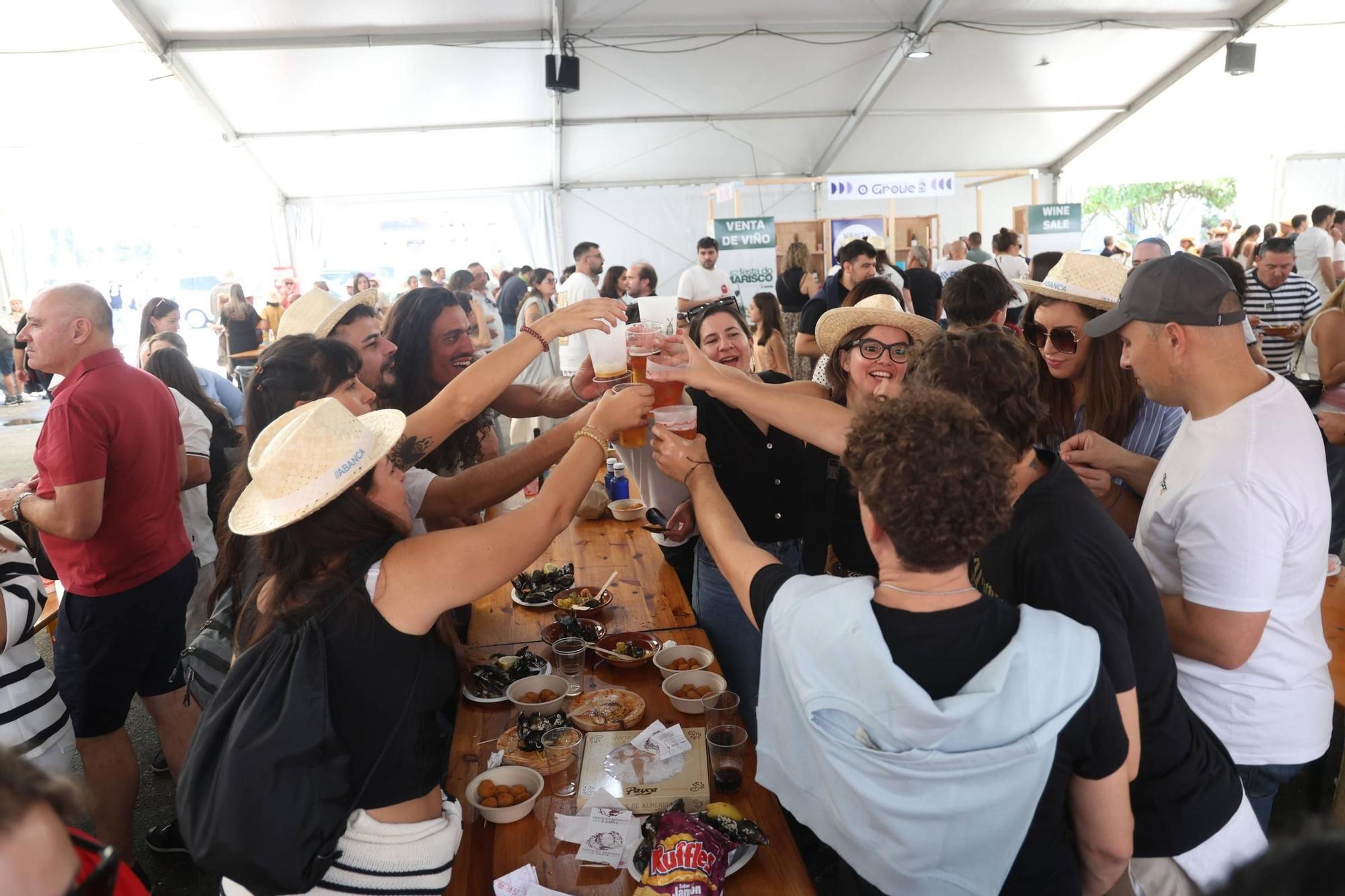 La Festa do Marisco de O Grove, esta mañana.