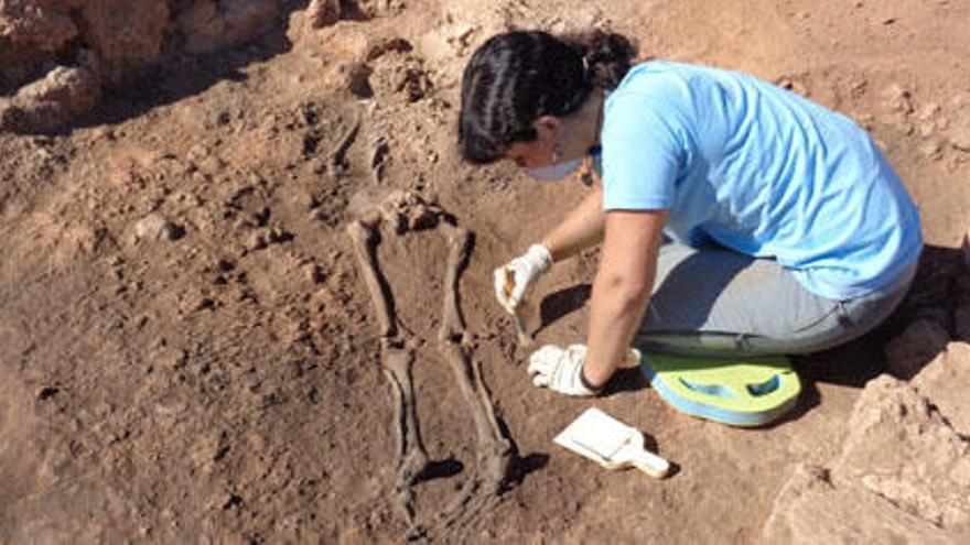 La intervención arqueológica ha permitido el hallazgo de un nuevo esqueleto de uno de sus habitantes.