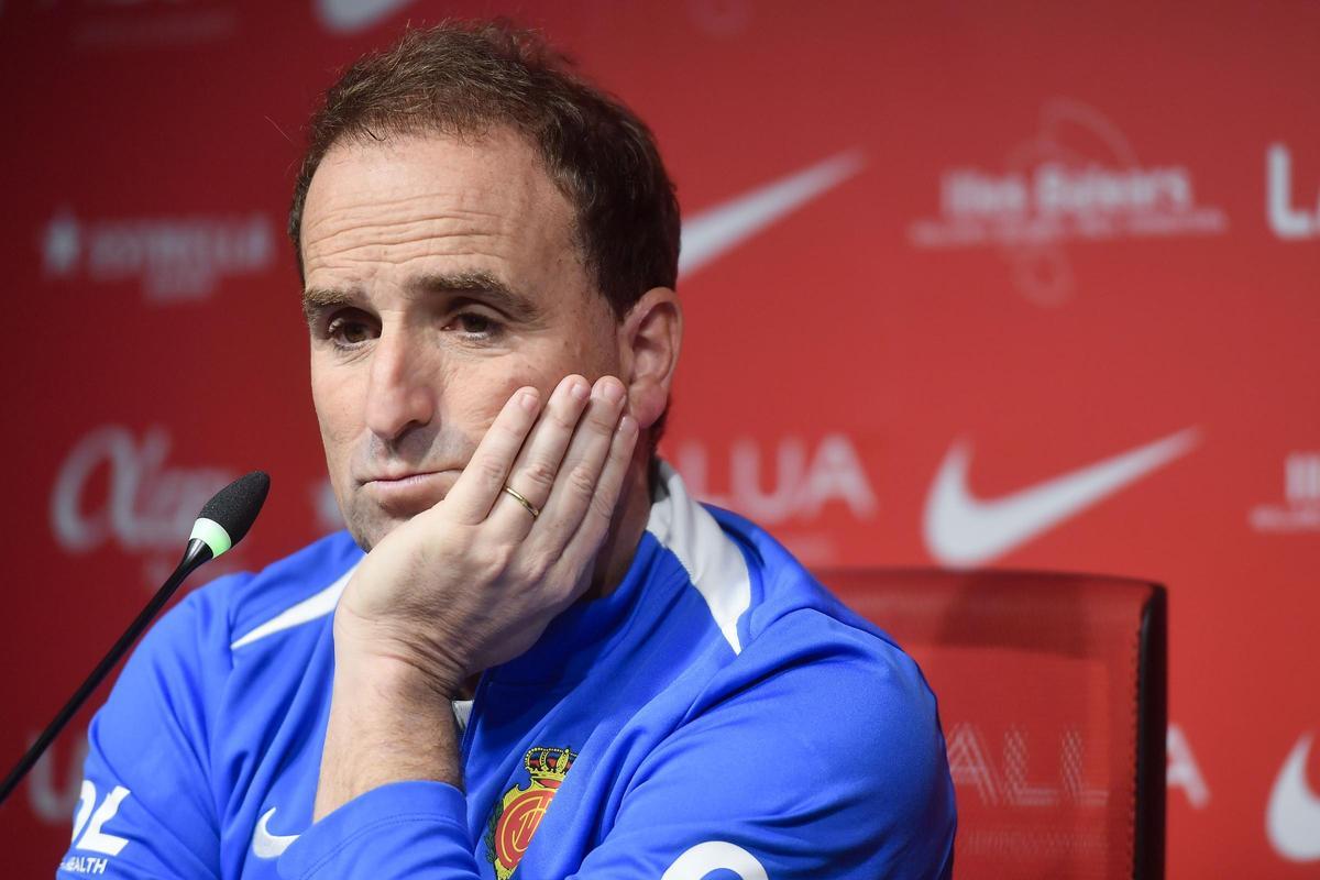 Jagoba Arrasate, durante la rueda de prensa de este viernes en Son Bibiloni.