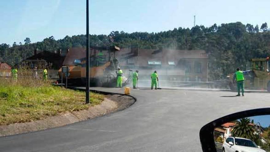 Obras de renovación en la vía Candás-Tabaza