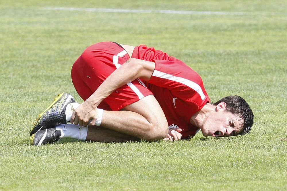 Entrenamiento del Sporting, lunes