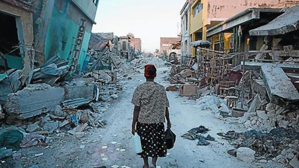 Imagen premiada del terremoto de Haití.