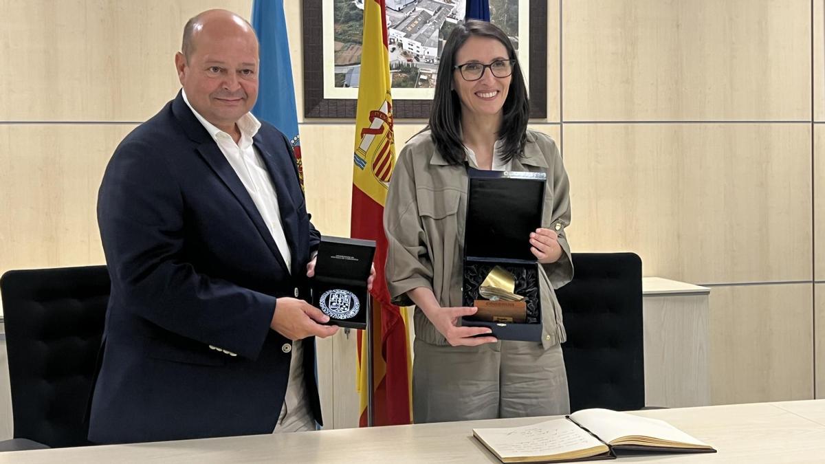Luis Miguel Simarro y Rosa Crujeiras, este martes en Congalsa.