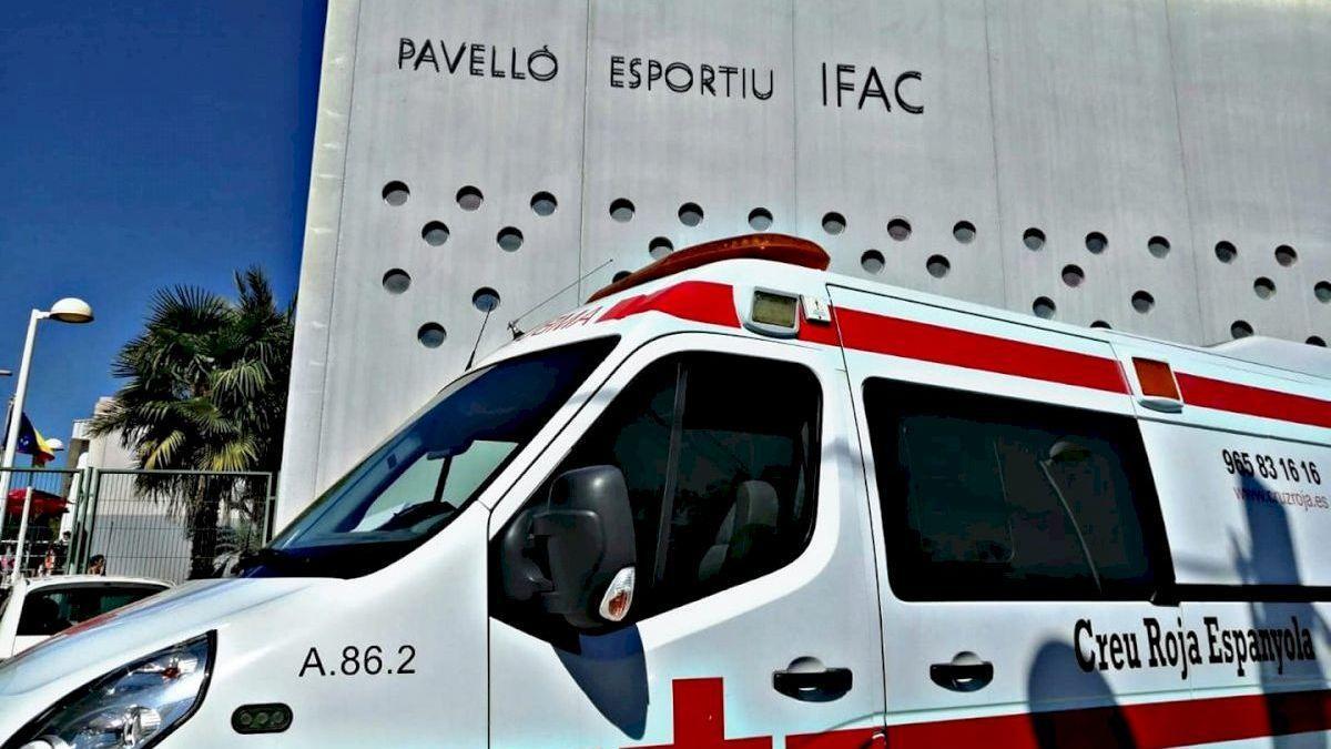 La ambulancia de la Cruz Roja de Calp