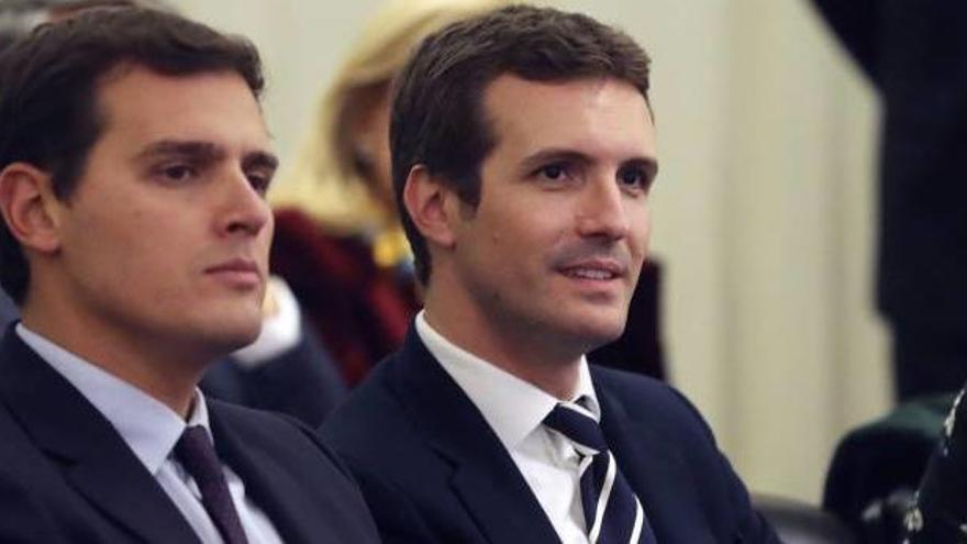 Albert Rivera y Pablo Casado.