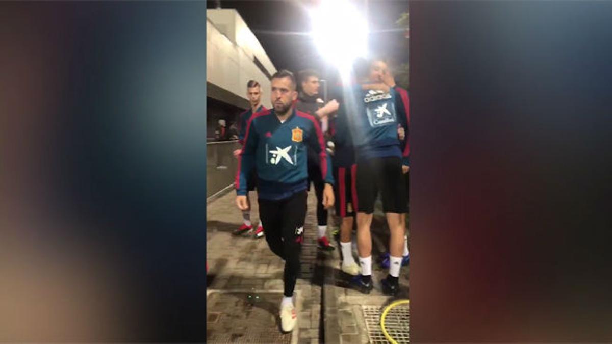 Jordi Alba volvió a entrenar con la selección