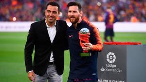 Xavi y Messi, en una imagen de hacer un par de años