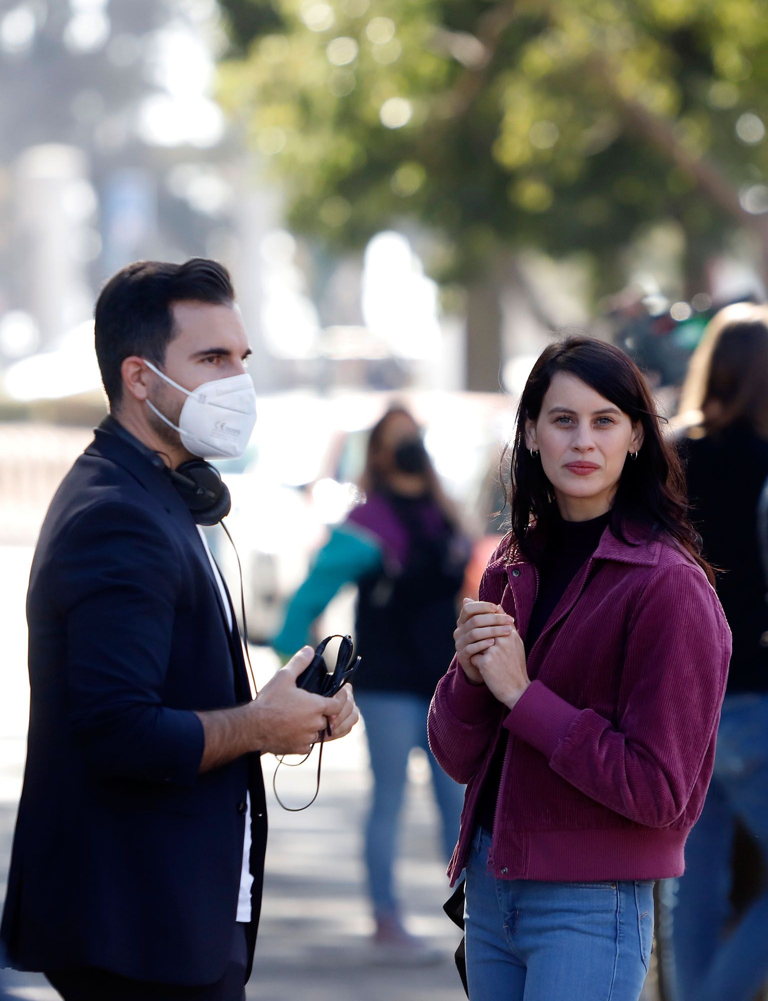 Rodaje de la serie 'La chica de nieve' de Netflix en Málaga.