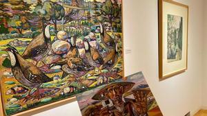Algunas de la obras de Zabaleta en la exposición.