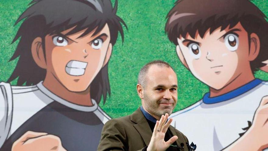 Iniesta inaugura una estación de metro dedicada a Oliver y Benji