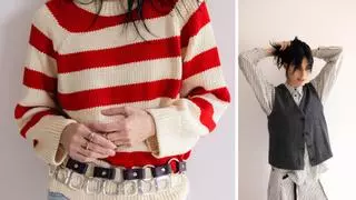 Este total look de rayas será tu opción segura para esos días donde no sabes qué ponerte, pero quieres ir mona