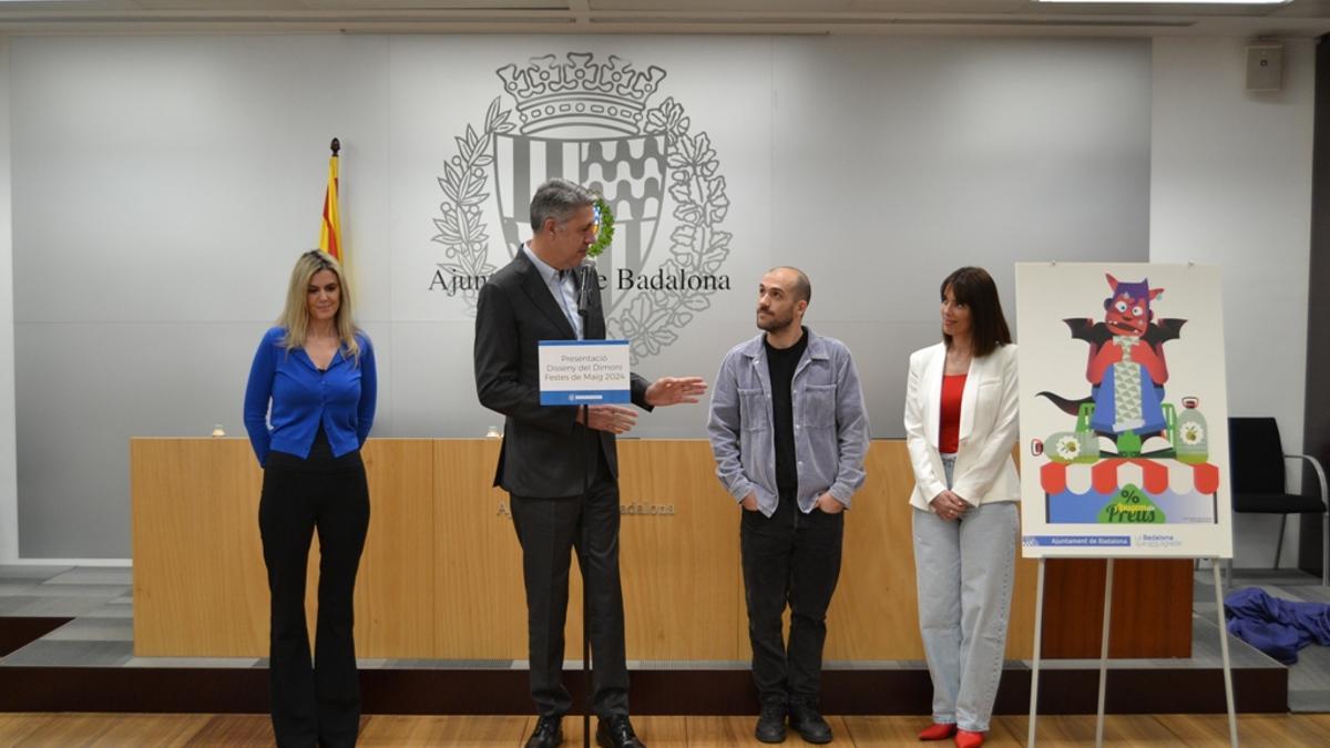 Presentación del diseño del 'Dimoni' de las 'Festes de Maig' 2024 de Badalona