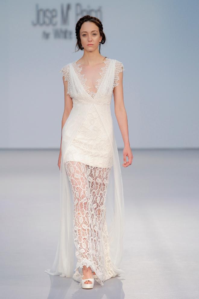 18 vestidos boho chic: blondas y encajes adornan este vestido de novia
