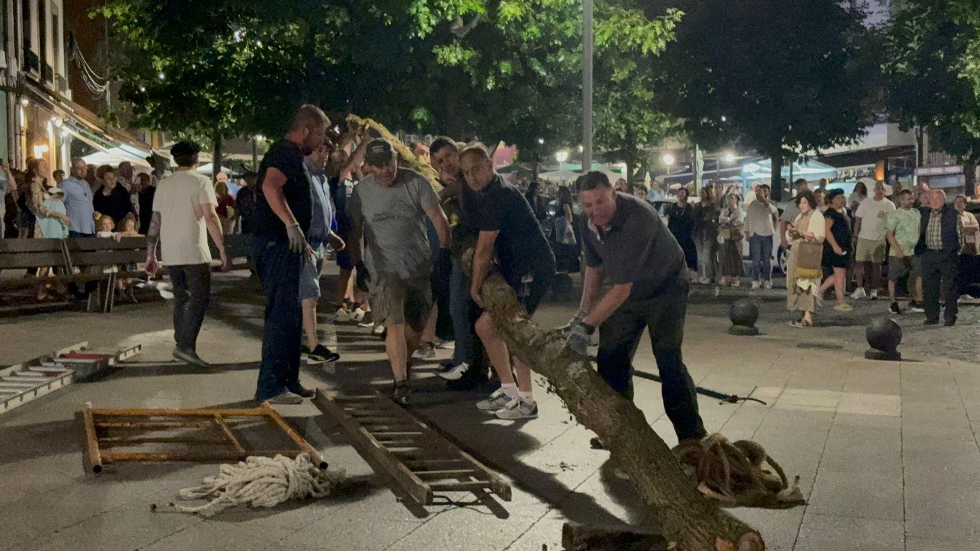 Así fue la plantación del roble de los 'casaos' en Pola