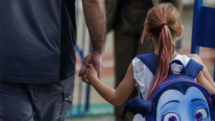 Primer día de colegio en un centro de la isla.