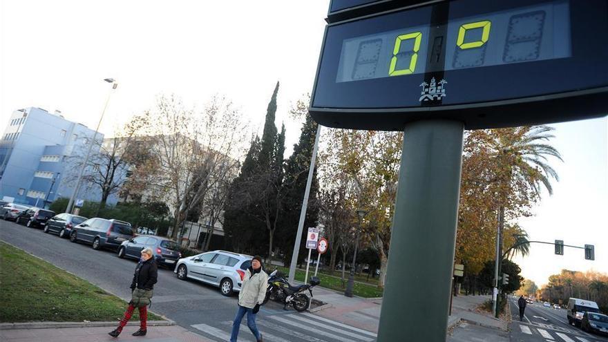 Las temperaturas mínimas bajarán de cero este domingo en Extremadura