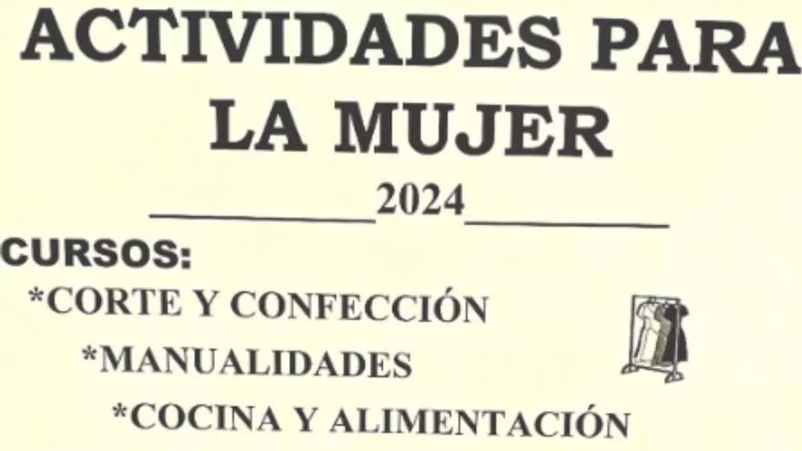 Corte y confección, cocina o estética: los cursos &quot;para mujeres&quot; de Tomelloso