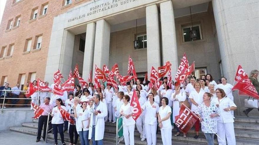 Manifestación de 2017 que llevaron a cabo los trabajadores de la lavandería del Perpetuo Socorro.