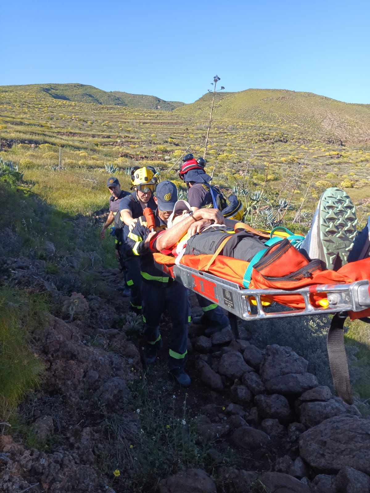 Un senderista sufre un golpe de calor en Temisas