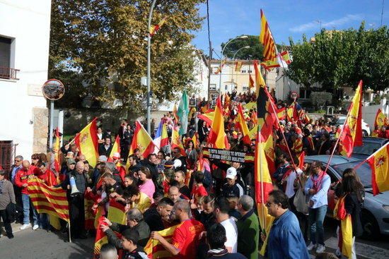 Manifestació a Girona en favor de la unitat d''Espanya