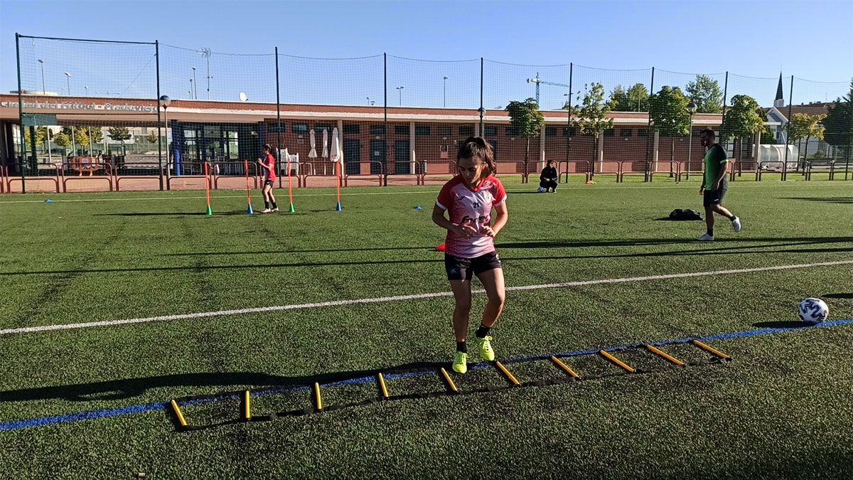 Carolina Marín en un entreno del Logroño