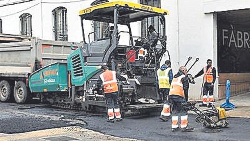 Obras en la vía pública.