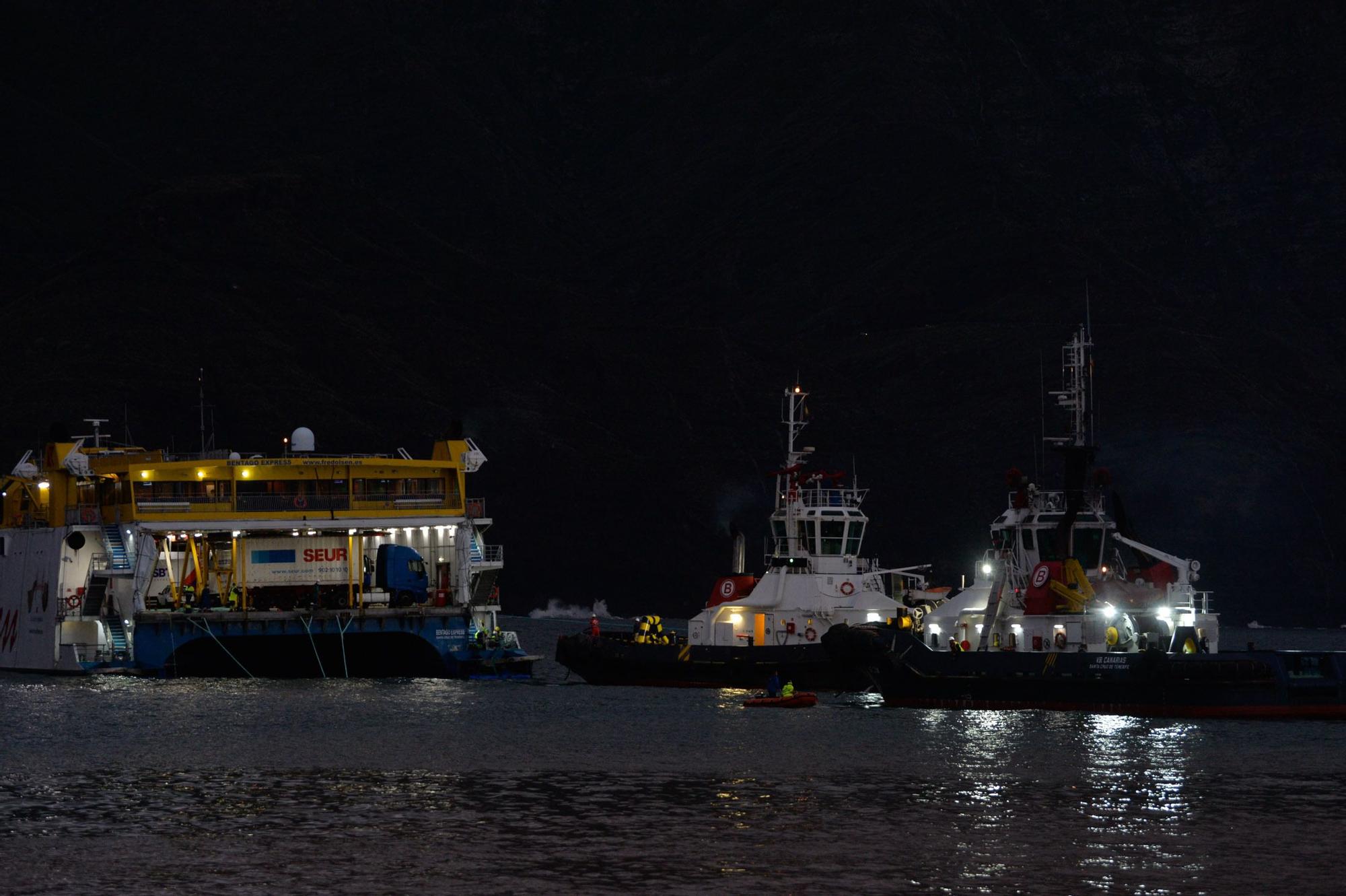 Nuevo intento infructuoso para desencallar el ferry en Agaete