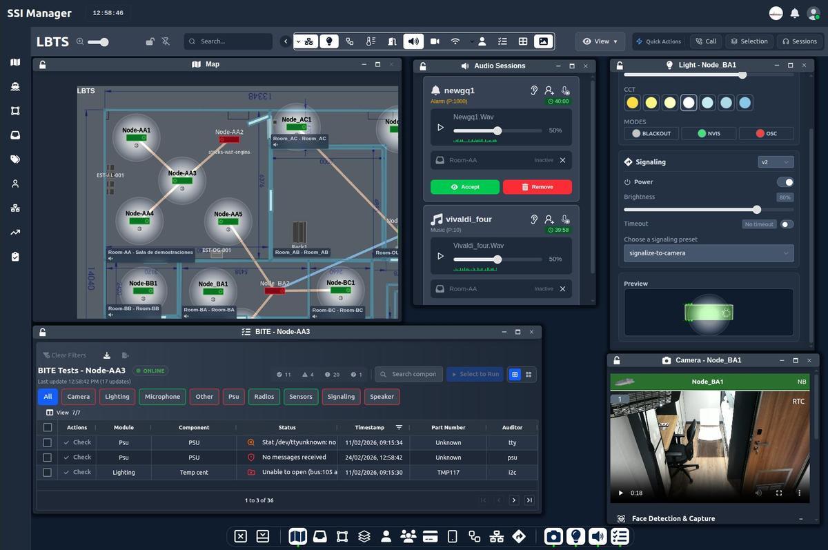 Interfaz de ejemplo del Sistema de Servicios Integrados.