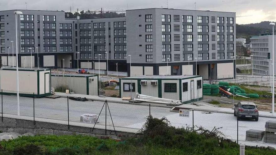 Bloque de viviendas construidas en el parque ofimático.