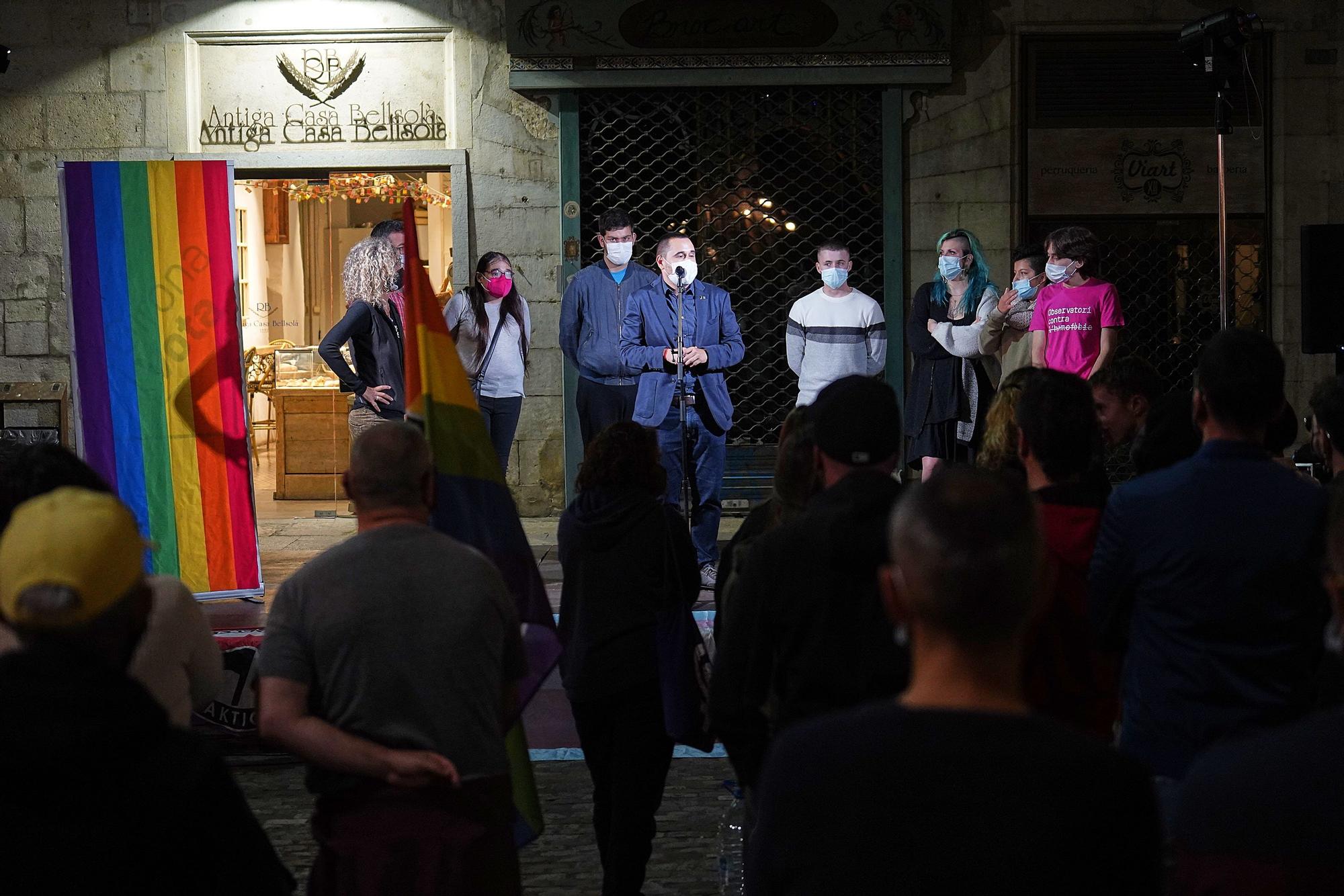 Concentració contra l’agressió homòfoba de dijous passat a Girona