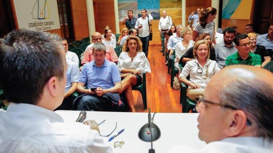 Un instante del Consejo Político Nacional Coalición Canaria-Partido Nacionalista Canario celebrado este sábado.