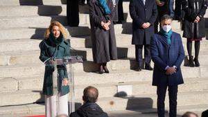 Celebración del 43º aniversario de la Constitución, en la imagen Pedro Sanchez y Meritxell Batet.