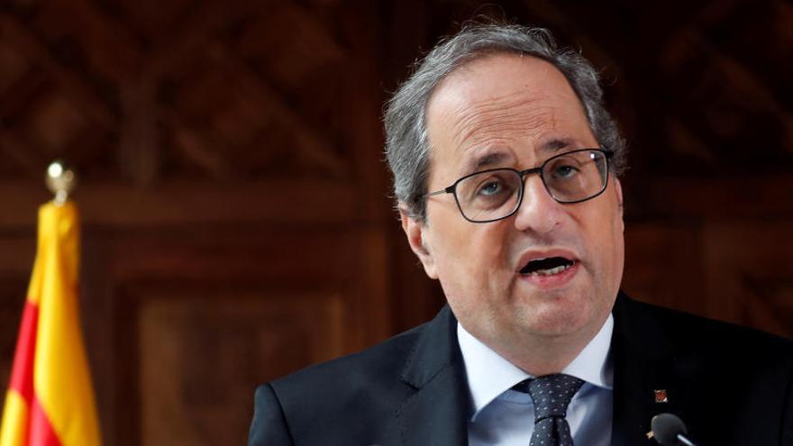 Torra, durante su comparecencia.