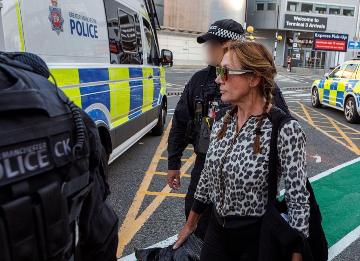 Pamela Gwinnett a su llegada a Manchester desde Tenerife