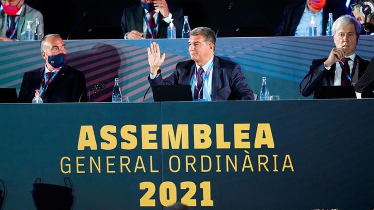 Laporta, en la asamblea de compromisarios.